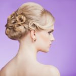 blonde bridal vintage updo toronto bridal style